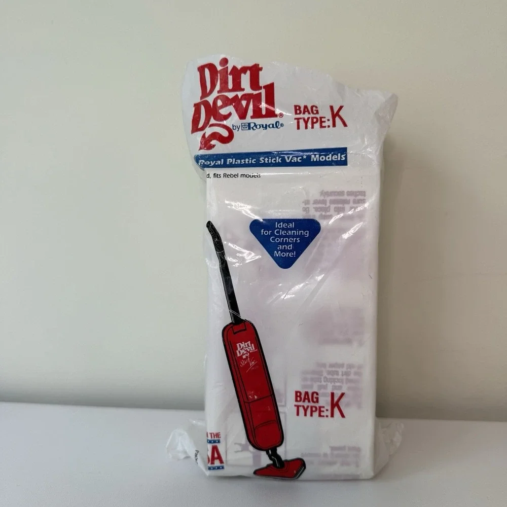 Dirt Devil Type K Vacuum Cleaner Replacement Bags For STICK VAC 9/10 Included